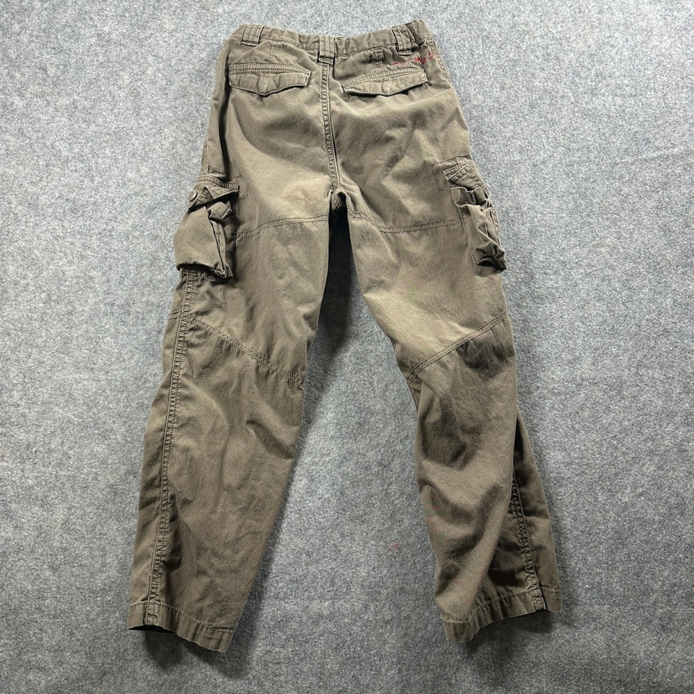 Polo Ralph Lauren Cargo Pants Kids 7 Olive Brown Multi Pocket Utility Cotton